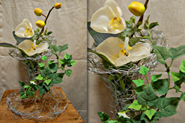 Asetelma rautalankamaljassa